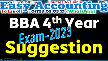 BBA 4th Year Suggestion(Exam-2023)|| সকল ম্যাথ বিষয়ে ভাল রেজাল্ট করার সহজ গাইডলাইন|| Easy accounting