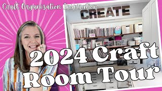 2024 Craft Room Tour || Craft Space Organization || Craft Room Organization