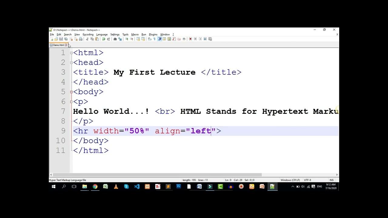 6 Horizontal Line Tag in HTML, | | HTML tutorial - YouTube