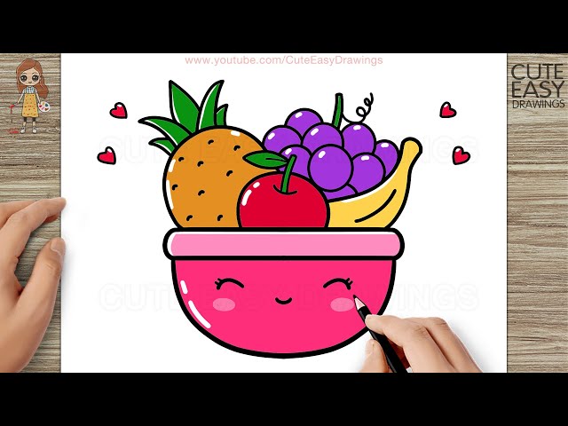 Set of simple drawing fruits and vegetable. Outline healthy food  illustration Stock Vector | Adobe Stock