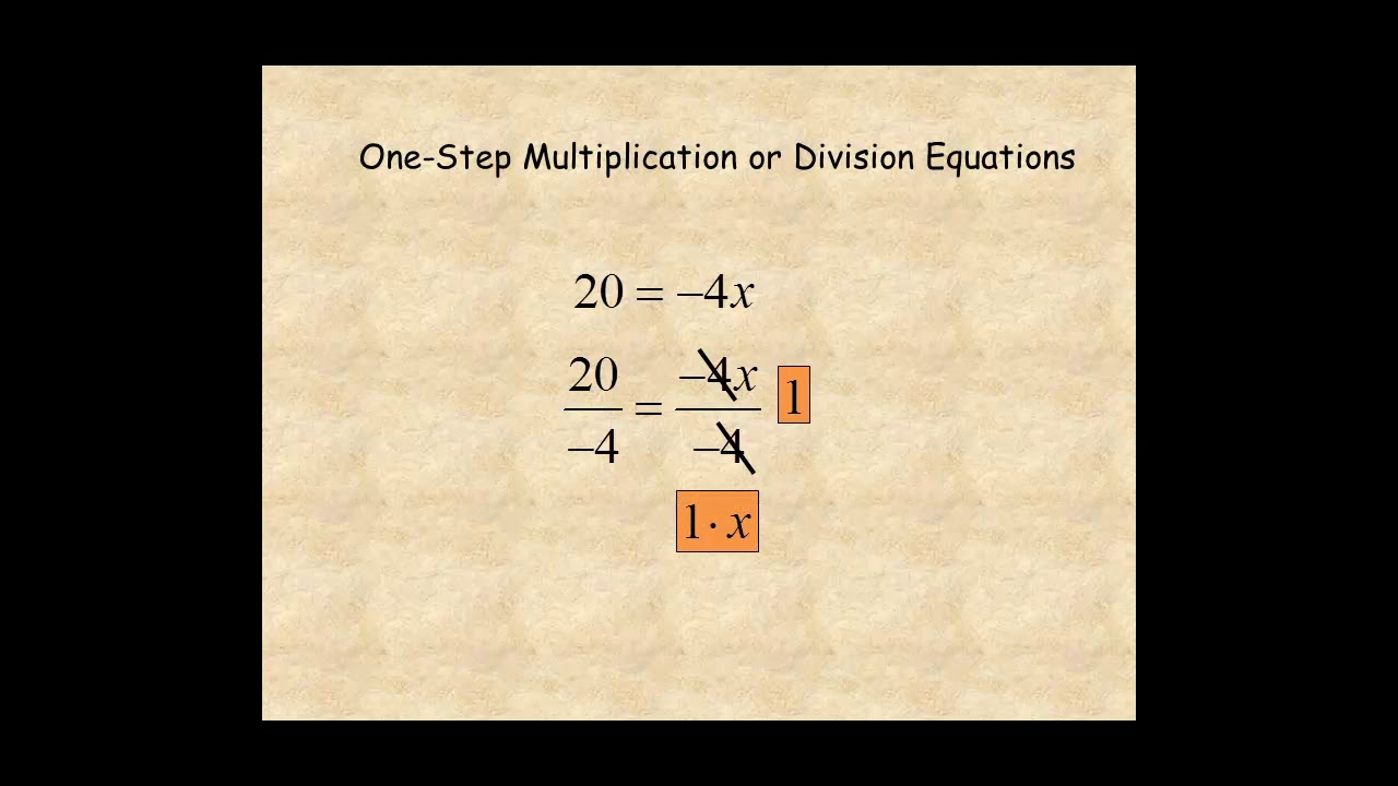 Grade 7 One-Step Multiplication and Division Equations - YouTube