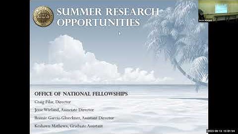 Fall 2023 Presentation: Undergraduate Studies in Math, Science, and Engineering