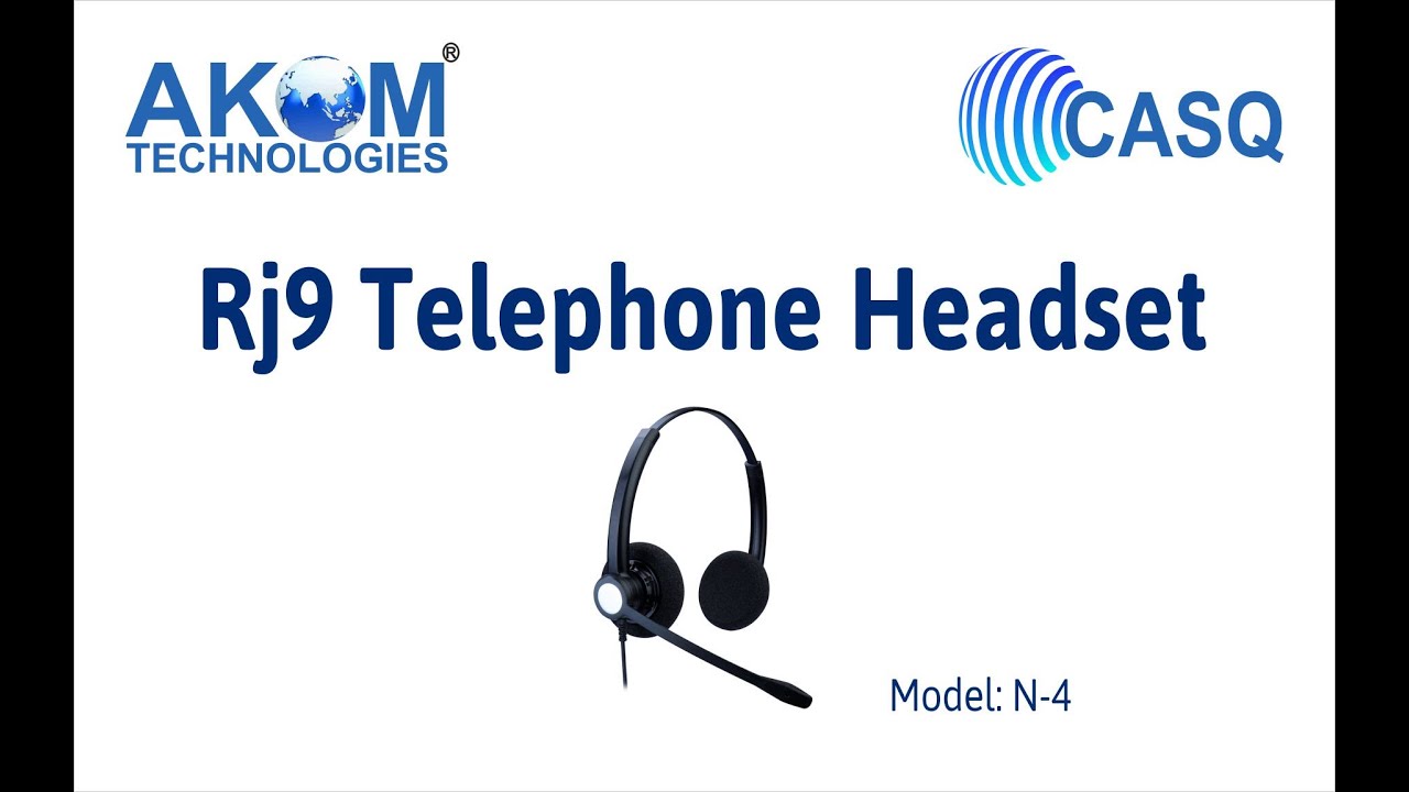 AKOM CASQ RJ9 Telephone Headset Model:  N-4
