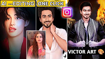 Create Victor Art Image Just One Click | Cartoon Photo Editing in mobile AI Avatar Photo Editing