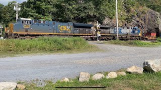 4K HD River Line Railfanning: CSX I010 with High Priority Trailers on the Rear!
