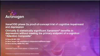 XanaCIDD Topline Results Webinar Recording