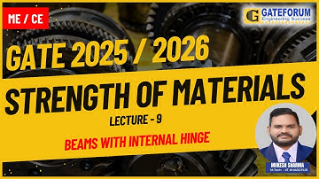 Beam with Internal Hinge | Mechanical & Civil Engineering | Mukesh Sharma Sir