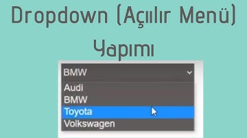 (Html-Css Ders 47) Dropdown (Açılır Menü) Yapımı