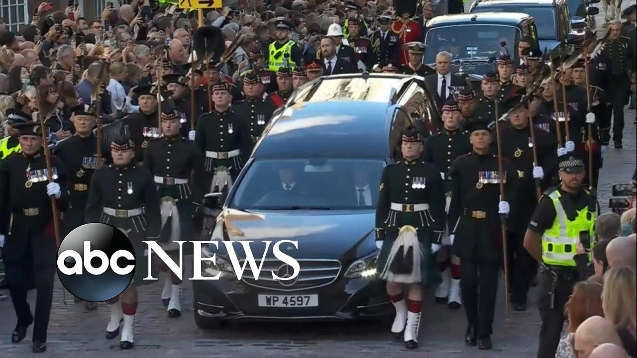 King Charles III leads the queen’s procession at St. Giles Cathedral