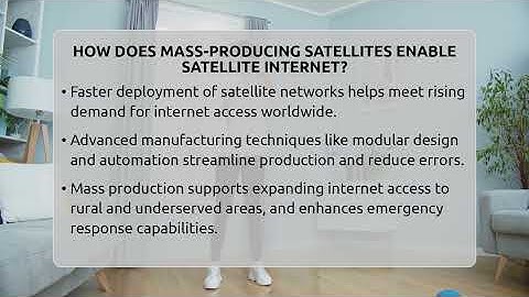 How Does Mass-producing Satellites Enable Satellite Internet? - Talking Tech Trends