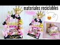 ARREGLO DE ANCHETA O DESAYUNO HECHA MATERIALES DE RECICLAJES *DIY REGALO ECONOMICO