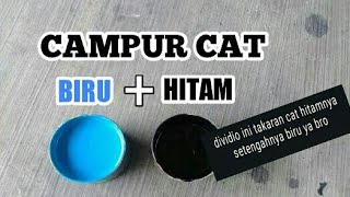 Campur cat biru dan hitam