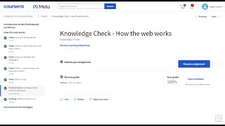 Knowledge Check - How the web works || Coursera Answers