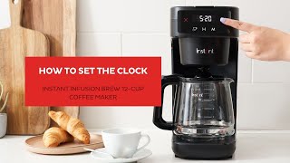 How to Set the Clock - Instant Infusion Brew 12-Cup Coffee Maker