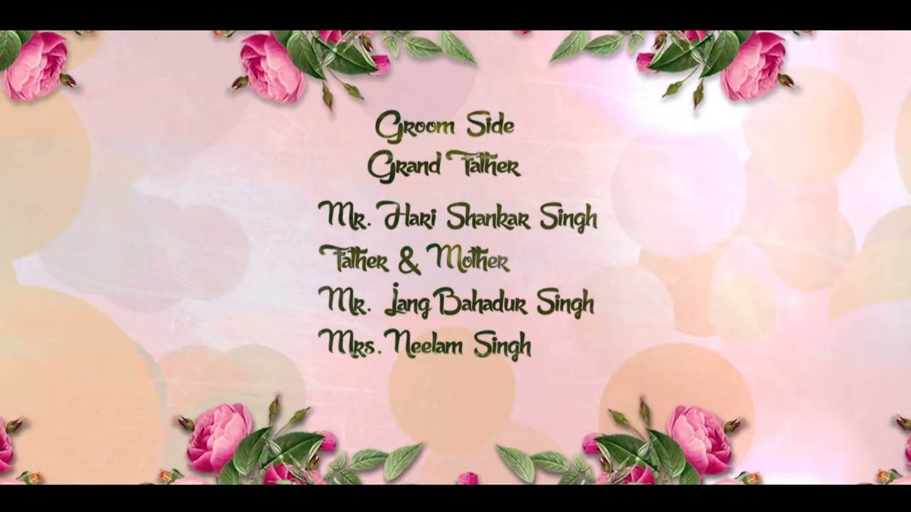 Bride & Groom's Families Intro.