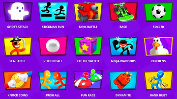 Stickman Party All Minigames - Gameplay Walkthrough PART 1 (Android, iOS Game)