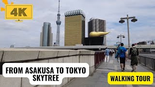 FROM ASAKUSA TO TOKYO SKYTREE | WALKING | TOKYO | JAPAN WALK TOUR | 4K