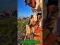 Manual Roof Edge Installation Using Hammer and Precision Alignment.