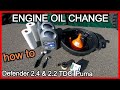 DIY DEFENDER PUMA 2.4 or 2.2 TDCi OIL CHANGE | Land Rover Defender | Maintenance series