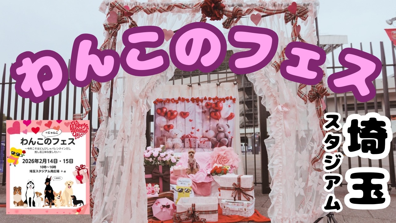 【第6回 わんこのフェス（埼玉）】バレンタインの2026年2月14日(土)・15日(日)に開催するペットイベントに参戦したら、サプライズプレゼントwww