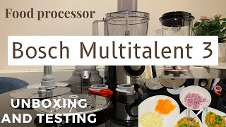 Bosch MultiTalent 3 Food Processor | Unboxing and Testing | London | links in description