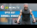 20 MIN UPPER BODY DUMBBELL WORKOUT AT HOME (This is Intense)