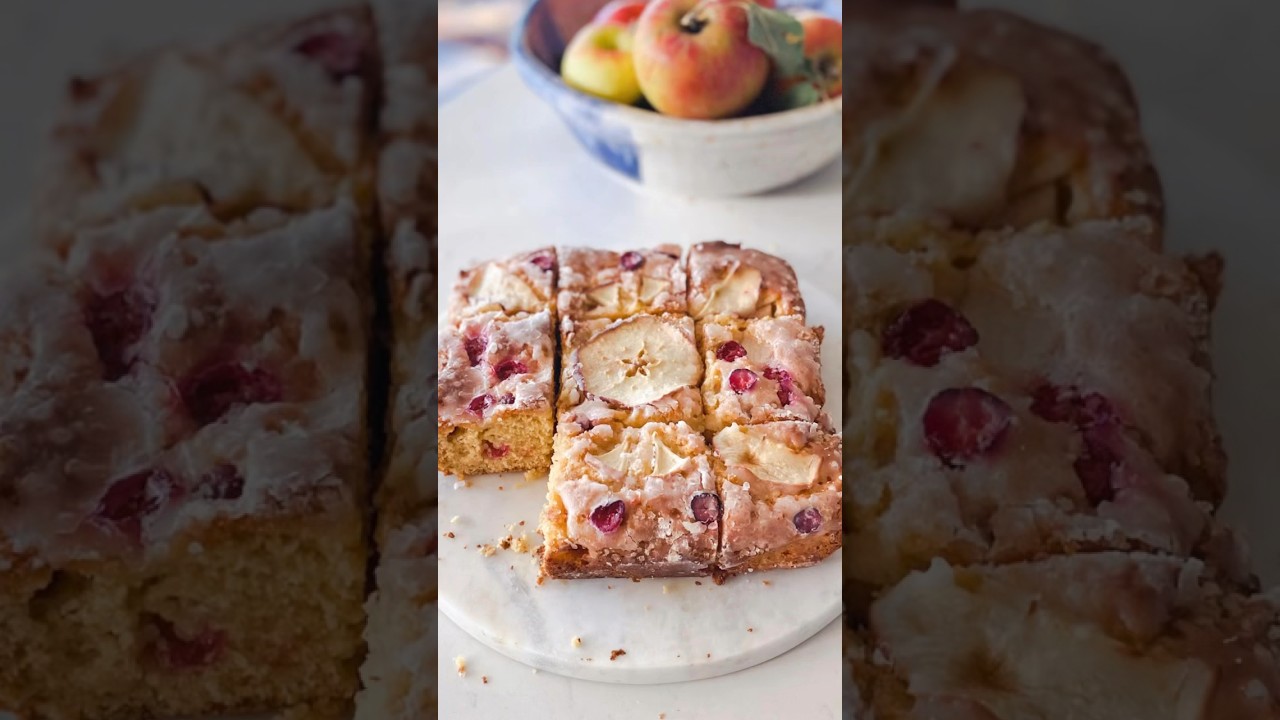 Gluten-Free Apple Cranberry Cake #shorts #food #cake #glutenfree #apple #cranberry #fall