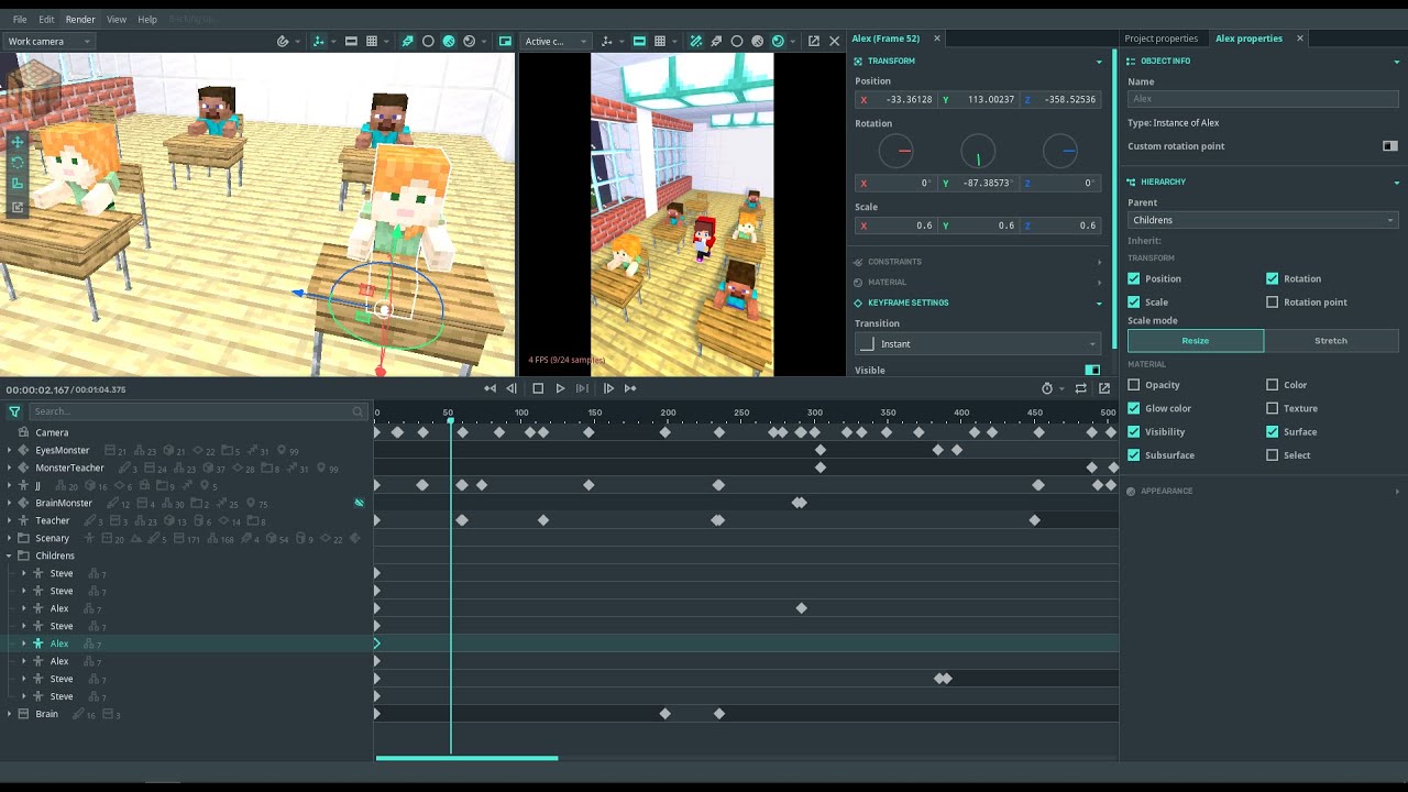 Making Minecraft animations in Mine Imator #minecraftanimation # ...