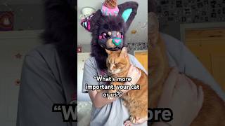 Cats* i hv two 😸 #furry #fursuit #antizoo #cats #orangetabby #dinomask #furries Cats* i hv two 😸 #furry #fursuit #antizoo #cats #orangetabby #dinomask #furries
