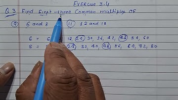 Class 6 - Exercise 3.4 - Q 3 | Ncert new book | Find first three common multiples