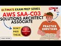 AWS SAA-C03 🔥 IMPORTANT TOPICS 🔥| Amazon Solutions Architect Associate | Exam Tutorial | Updated PDF