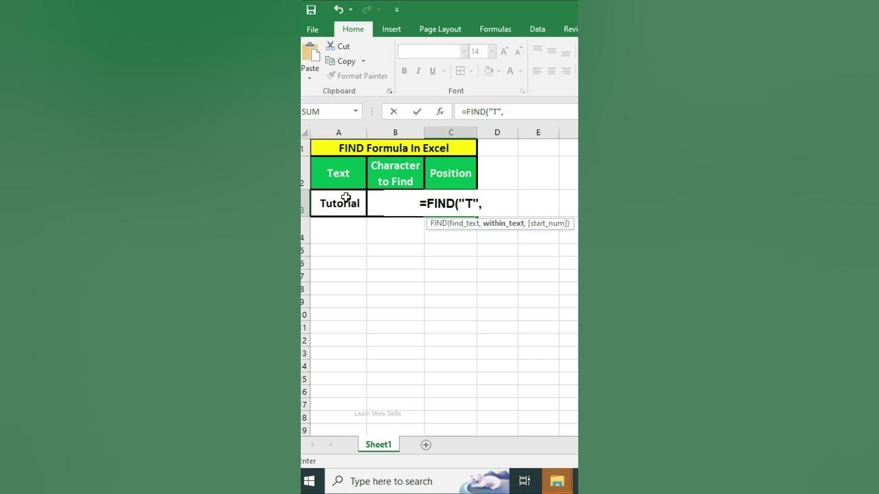 "How to Use the FIND Function in Excel | How to use FIND Formula in ...