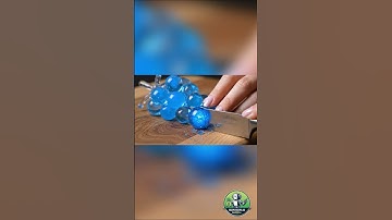 Cách tạo video ASMR cắt nho thủy tinh #asmr #cuttingskills #veo3