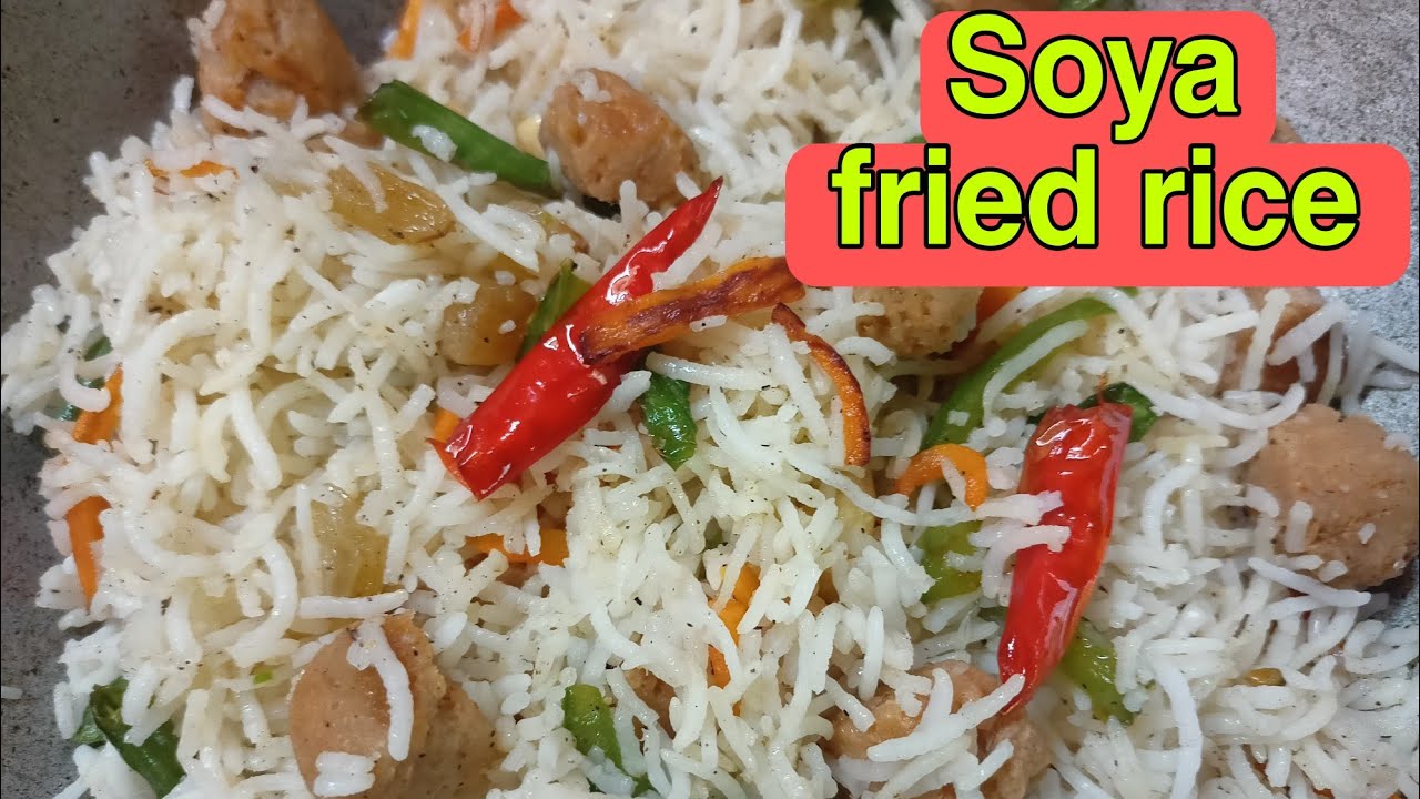 Soya fried rice recipe Soyabean rice Diet food YouTube