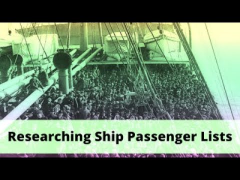 Researching Ship Passenger Lists