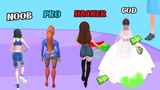 Noob Vs Pro Vs Hacker Vs God - Beauty Run 3D , Makeover Run ...