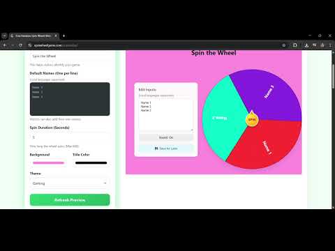 Create Your Free Custom Spin Wheel Widget