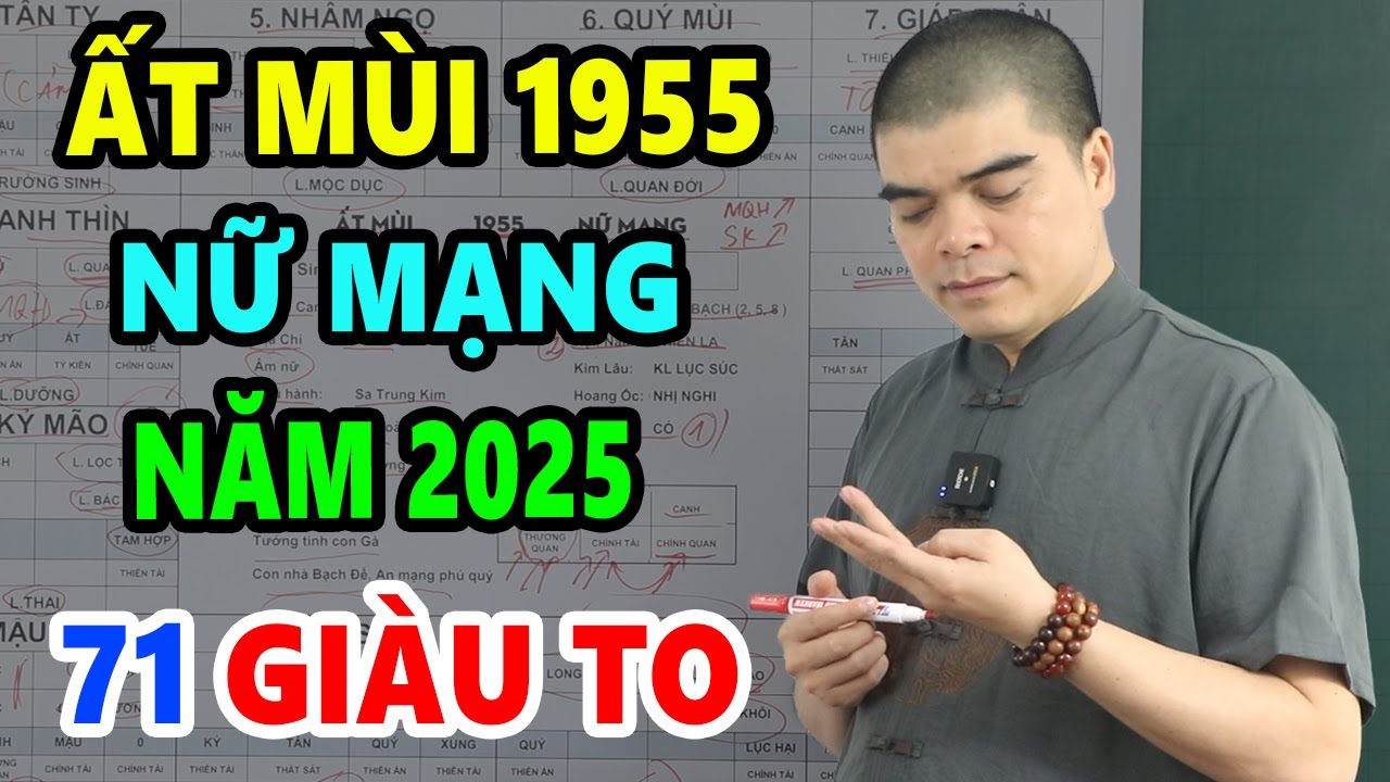 Tử Vi Ất Mùi 1955 Nữ Mạng Năm 2025 Bất Ngờ Được Lộc Trời Cho Giàu Sang Phú Quý