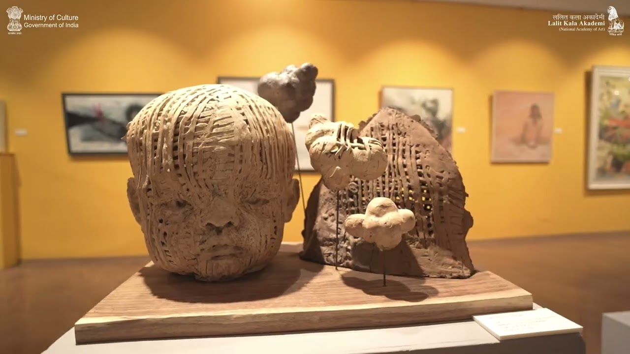 64th National Exhibition of Art, organised by the Lalit Kala Akademi at Rabindra Bhawan, New Delhi.