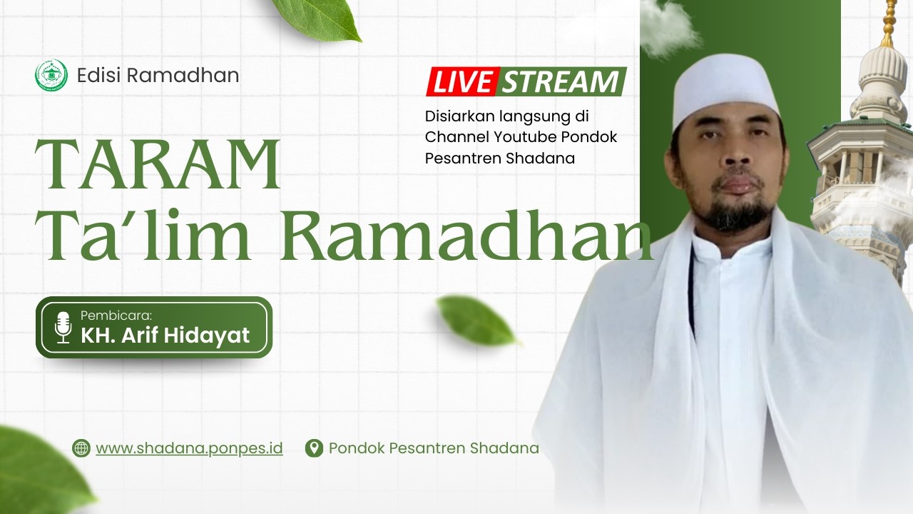 TARAM | Ta'lim Ramadhan Hari Ke-5 - Kitab Jurumiyyah Kitab Safinnah Kitab Tashrif Izzy