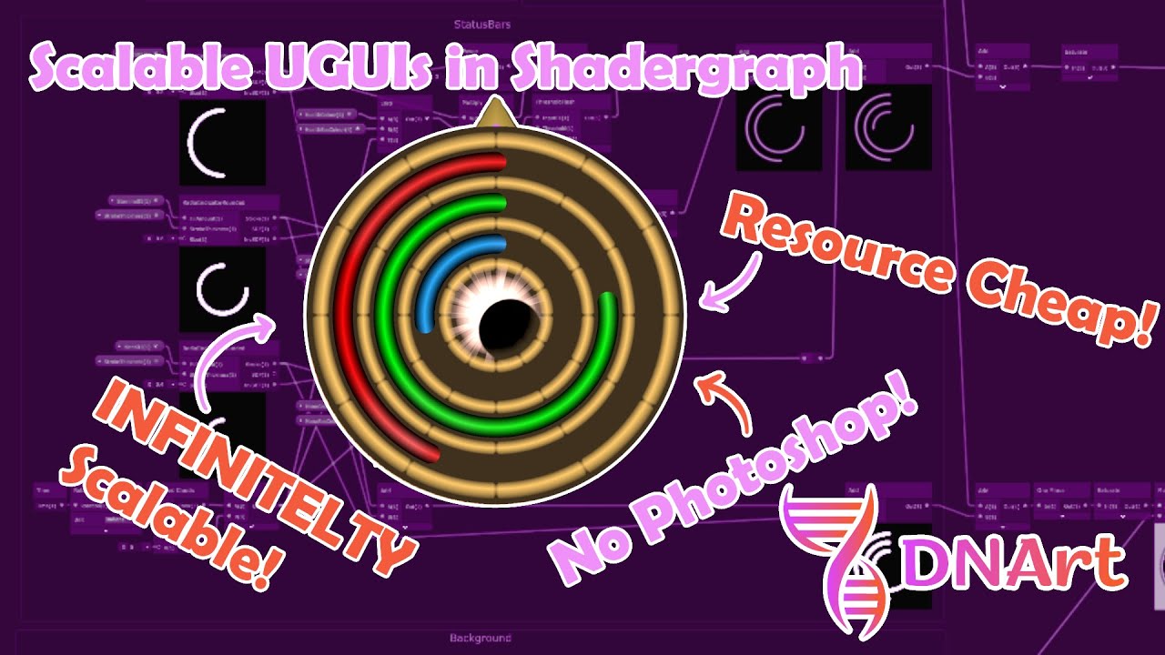 Make INFINITELY scalable UGUI in Shadergraph (Status Bars & Compass in Unity, NO PHOTOSHOP!)