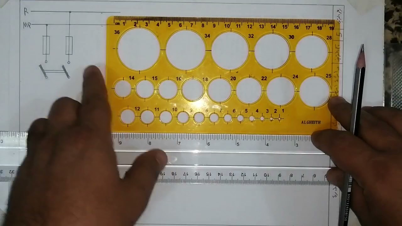 (الرسم الصناعي الثاني كهرباء) تمرين رقم 5 ربط أجهزة القياس مع الدائرة