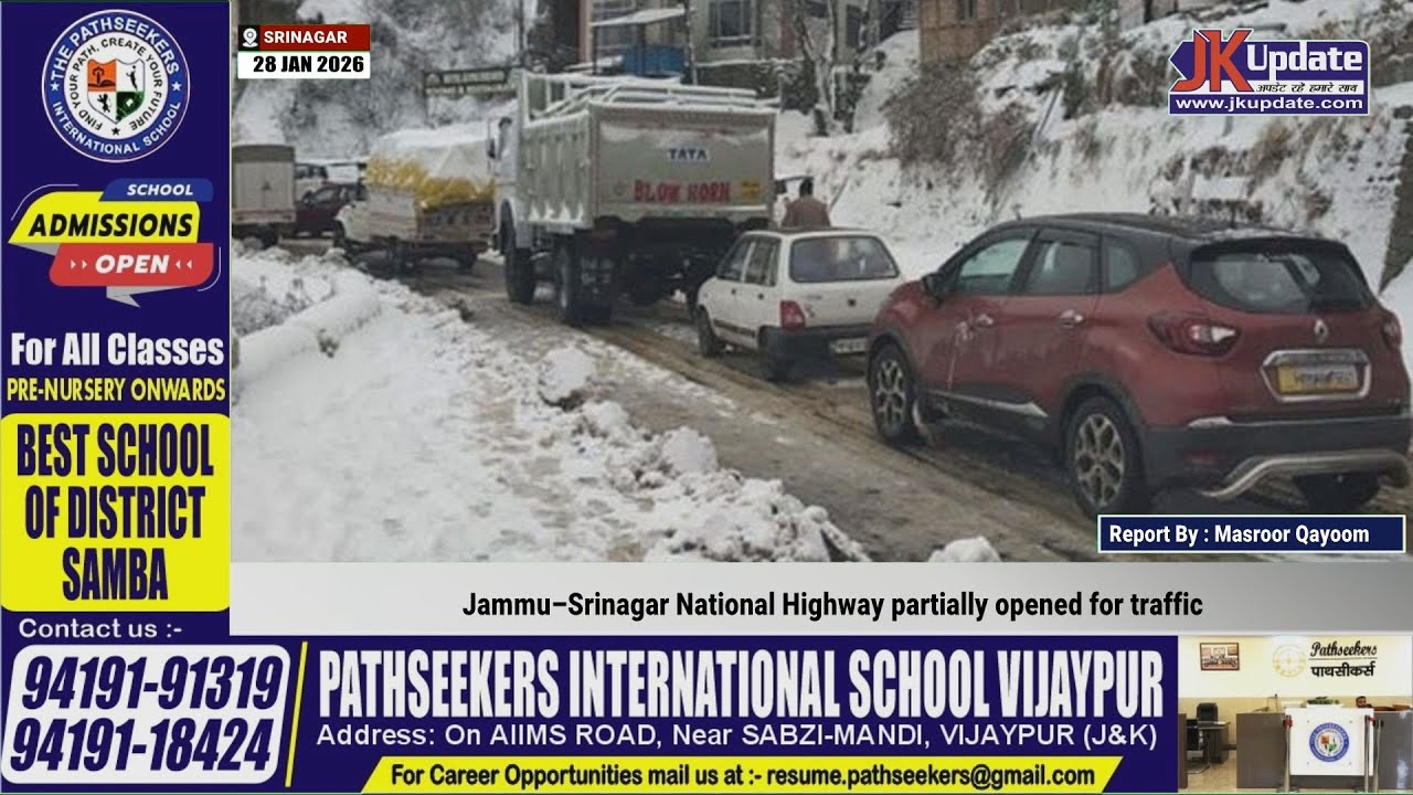 Jammu–Srinagar National Highway partially opened for traffic