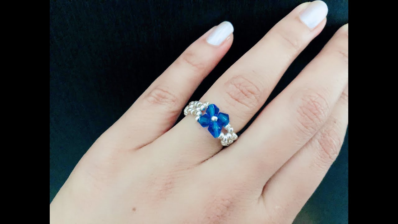 Simple Beaded Ring..DIY Beaded Ring