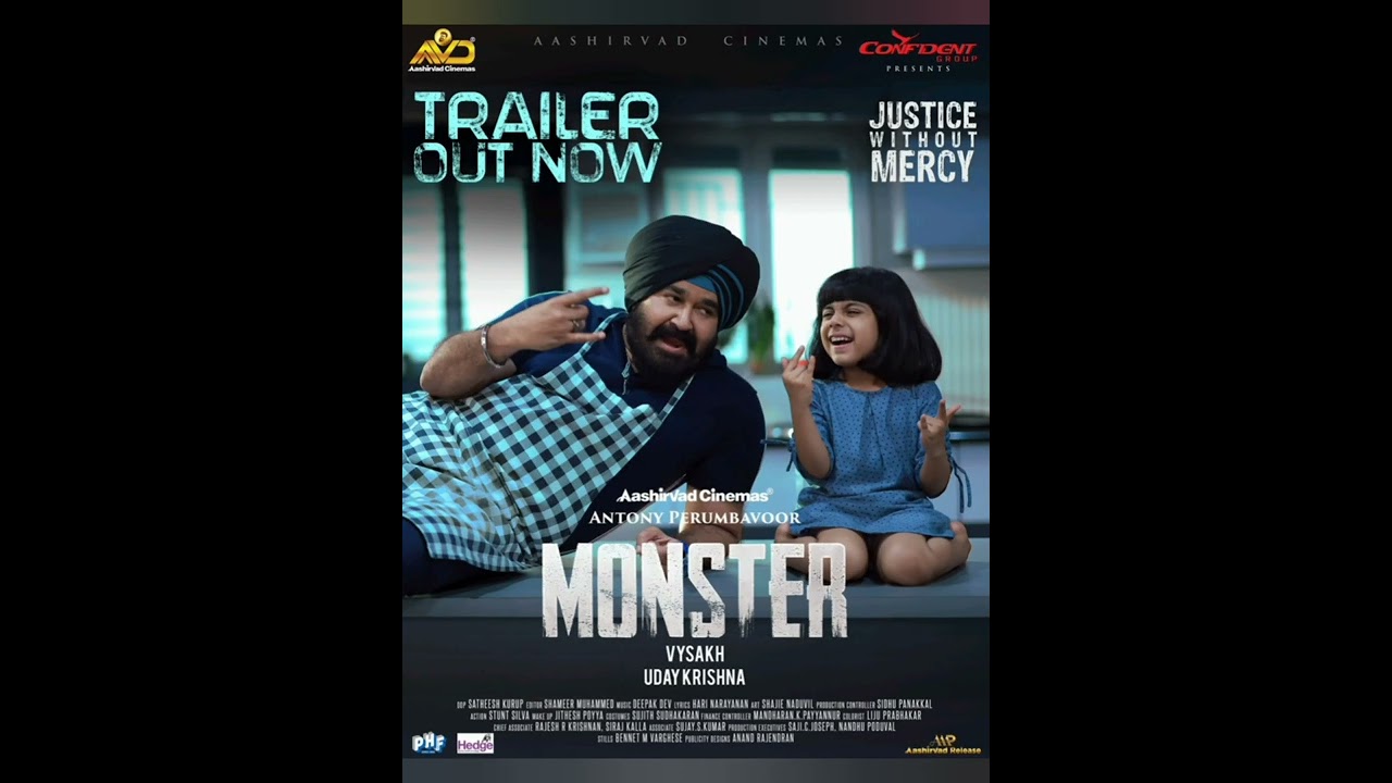 Trailer of Superstar Mohanlal's next film Monster released 