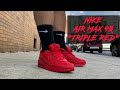 air max 90 triple red on feet