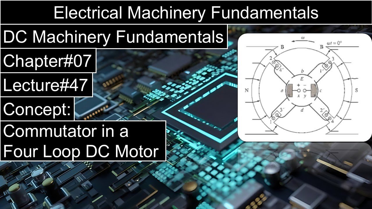 Electric Machine-I | Chapter#07 | Concept | Commutator in a four loop ...