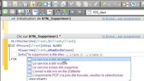 Cour Windev :5-Supprimer un Enregistrement