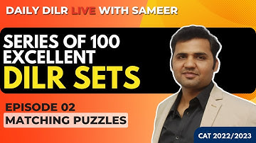 3O Mins Daily DILR Live || Episode 2 : Matching Puzzle || 100+ Excellent DILR Sets