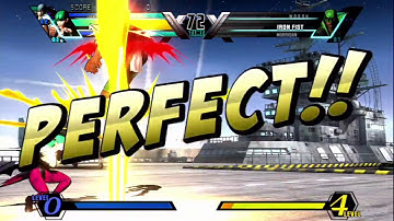 Marvel Vs. Capcom 3, Morrigan, World Record! 7 PERFECTS in a single Arcade Mode ruun.